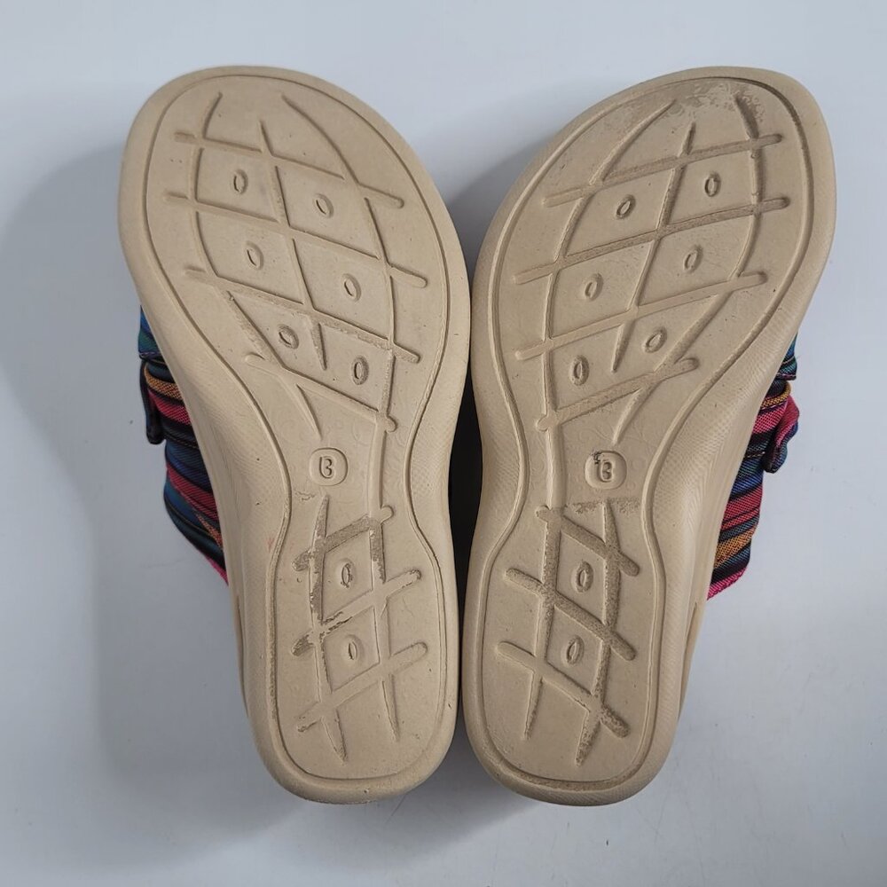 Bzees Washable 7 W Comfort Wedge Slide Sandals Women Smile Summer Raspberry - Picture 7 of 7